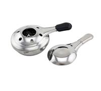 Fackelmann Quemado Quemador de Alcohol, Inoxidable, Acero, Negro, 1 cm