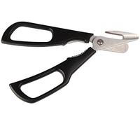 FMProfessional Tijeras de Cocina profesionales para marisco con hojas en acero inoxidable y mango de plástico POM en color negro, 19x7,5cm, 1ud.