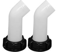 FmtwPhn 2 piezas Boquilla de drenaje con tuerca IBC 1000L Boquilla de tanque de agua Accesorio de válvula de extensión Boquilla de manguera Adaptador IBC de agua Boquilla de grifo para el grifo de