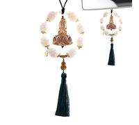FmtwPhn Accesorios Coche Figura de Buda,Amuleto de la Suerte Seguridad Espejo Retrovisor | Adorno Buda Decoración Interior Para SUV Camioneta Furgoneta Sedán