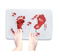 FmtwPhn Alfombra de baño con pies de Sangre,Alfombra de baño con Sangre de | Secado rápido para alfombra de ducha, alfombra de piso, decoración de Halloween