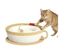 FmtwPhn Cama para Gatos,Cesta con Forma de Taza de Café Colchoneta | Casita Interior De Cuerda De Algodón Tejida,para Escritorio Dormitorio Ventana Auto Sofá Mesa Hogar Invierno