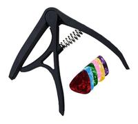 FmtwPhn Cejilla para guitarra acústica, nailon multiusos, juego de cejillas para guitarra con púas, fácil de usar para guitarra eléctrica