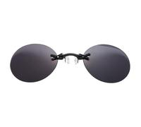 FmtwPhn Gafas de sol con clip para gafas,Gafas de sol con clip para mujer,Gafas de sol redondas retro con clip | Hermosas gafas de sol encajan sobre gafas. Gafas de sol vintage para, Negro , ver