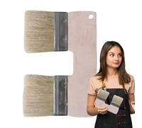 FmtwPhn Herramienta de pintura de pared de doble pincel de 14,5 cm, en forma de U, pincel de textura de doble cabeza