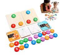 FmtwPhn Juegos Matemáticos para Niños,Juego Educativo de Matemáticas de Descomposición de Conteo para Sumas Dentro de 10 - Juguetes Educativos De Madera para Habilidades Manuales De Niños Y Niñas