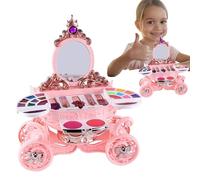 FmtwPhn Juguete de maquillaje para niños, juego de niños, kit de maquillaje con chica lavable con LED y música, niño creativo que engaña a la belleza, niños, hija y nieta