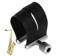 FmtwPhn Ligadura de saxofón alto, Ligadura de saxofón alto, Boquilla de saxofón de cuero PU con cierre de ligadura Alto, Cierre de clip ligero SCompact Accesorios para saxofón para saxofón
