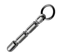 FmtwPhn Organizador de pastillas de acero inoxidable - Contenedor de pastillas de viaje de capas - Pastillero portátil de acero inoxidable a prueba de fugas, llavero para bolso de bolsillo