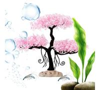 FmtwPhn Plantas Artificiales para Acuario - Árbol Bonsái Falso De Decoración para Pecera | Decoración De Árbol De Acuario,para Agua Dulce Y Salada En Hogar Oficina Salón Apartamento Dormitorio