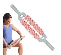 FmtwPhn Rodillo de masaje de piernas, rodillo de masaje, barra para aliviar la tensión muscular, rodillo de masaje manual, barra de masaje corporal, masajeador de doble para aliviar el estrés