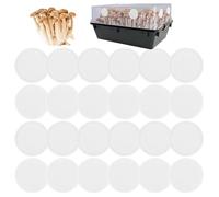 FmtwPhn Suministros Para El Cultivo De Setas | 24 Almohadillas Conservadoras De Humedad - Parche de Filtro para - Interior Exterior Invernadero Cultivador Principiante Avanzado