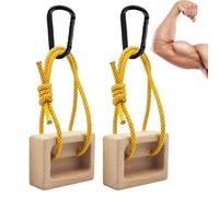 FmtwPhn Tabla de Suspensión para Escalada - Par de Entrenador de Dedos de Madera,Panel de Entrenamiento para Escalada,para Mejorar la Fuerza de Presión de Manos para Escaladores en Interiores y