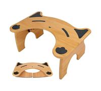 FmtwPhn Taburete para Agacharse En El Inodoro Adulto,Banqueta Ajustable y Antideslizante para Postura en Cuclillas,Taburetes de Baño Plegables de Madera con Altura de 18 cm - para Niños Y Personas