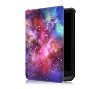 Fmway Funda Cuero Carcasa para Pocketbook Touch Lux 5/Touch Lux 4/Touch HD 3/Basic 4/Basic Lux 3/Basic Lux 2/Colour con Auto Sueño/Estela