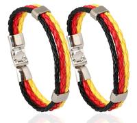 FMYODWU Germany Flag Bracelet, European World Cup Championship Bracelet, Black Red Gold, Gift for Friends and Family Husband Wife Son Daughter, Suitable for World Cup Championship Soccer Match