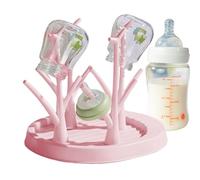 Fmzrbnih babybottleDrying Rack - Detachable Holder, Tree Shaped bottleDryer, Multipurpose Space Saving Organizer | Kitchen Countertop Storage for babyBottles, babyFeeding Accessories Milk Bottle, rosa