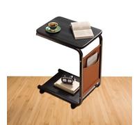 Fmzrbnih C Shaped End - 15.75x11.02x24.8 Inches Small Movable Side for Living Room, Double-Layer Side Stand For Sofas & Beds | Compaact Multifunctional Space-Saving for Bedrooms, Apartments,