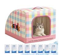Fmzrbnih Casa Aislada para Gatos Cama Portátil Confortable Aislada con Asa