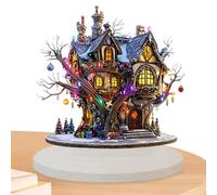 Fmzrbnih Decoración De Cuento De : Plano De Ensueño Acrílico De 5,91 Pulgadas, Pantalla De Escritorio 2D, Centro De Mesa Impermeable con Diseño Cautivador | Decoración Navideña Decorativa para