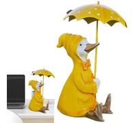 Fmzrbnih Estatuas De Al Aire Libre - Ornamento Decorativo, Escultura De Jardín | Estatuilla De Resina Que Sostiene Paraguas, Encantador De Arte Resistente A La intemperie Para Porche Pr