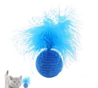 Fmzrbnih Juguete De Bola De Gato - Juguete De Gato Resistente A Las Mordeduras, Juguete Interactivo | Juguetes De Gatito Interactivos Con Plumas, Bola De Juguete, Bola Más