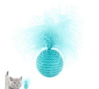 Fmzrbnih Juguete De Bola De Gato - Juguete De Gato Resistente A Las Mordeduras, Juguete Interactivo | Juguetes De Gatito Interactivos con Plumas, Bola De Juguete, Bola Más