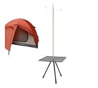 Fmzrbnih Mesa plegable de playa, mesa de camping, mesa de playa plegable con soporte de luz, pequeña mesa de camping al aire libre para la pesca, el bosquejo, el camping