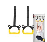 Fmzrbnih Pull Up Bar Rings - 2pcs Cute Bear Shape Exercise Rings, Pull Up Assistance Device | Long Lasting Non Slip Calisthenics Home Fitness Equipment For Kids, Strength Training Workout Gear