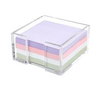 Fmzrbnih Sticky Note Holder,Clear Acrylic Portable Storage Organizer | Table Notes Holder | for Office Home House Indoor Table Bedroom Classroom School College Dorm