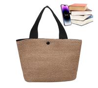 Fmzrbnih Straw Beach Bag - Bolso grande de paja, bolso de mano de sling sandproof, Long Lasting Spacious Purse | for Party Commuting Music Festival School Wedding Travel Picnic Shopping Cruise Outdoor