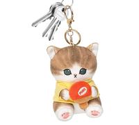 Fmzrbnih Stuffed Animal Key Chain - 3.94 inches Cartoon Plush, Cute Doll Pendant, Skin-friendly Keychain Accessory | Sport Cat Plush Ornament for Girls Women Backpack Bag Charm Decoration Gift