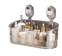 Fmzrbnih Suction Cup Shower Shelf - Corrugated Non Drill Storage Rack, Bottom Drain Corner Organizer | Wall Mounted Long Lasting Holder for Bathroom Kitchen Inside Shower Space Saving Home Accessory