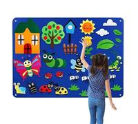 Fmzrbnih Tablero De Fieltro De Pared Para - Juguetes Educativos Tempranos, Panel De Pared Sensorial | Kit De Juego De Narración Sensorial Interactiva, Bosques De Pared En Directo