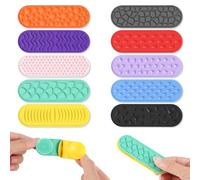 FNANJWQ 10 juguetes sensoriales para ansiedad, juguetes de succión texturizados, tiras de silicona para adultos con TDAH, calcomanías sensoriales para aliviar el estrés, juguete silencioso de