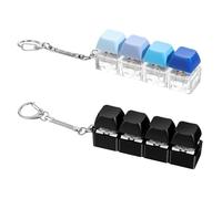 FNANJWQ 2 juguetes para ansiedad con teclado, teclado de cuatro botones, llavero de botón para TDAH, alivio del estrés, juguete sensorial para adultos, estimular, concentrarse, pasar el tiempo