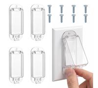 FNANJWQ 4 protectores de cubierta de interruptor de luz a prueba de niños | Protector de interruptor de pared basculante, bloqueo de interruptor de luz, protector de bruja, cubierta a prueba de niños
