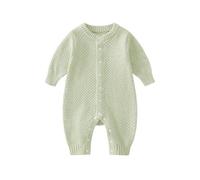Fnaobai Niños Bebés Niñas Suéter Mameluco de Punto Vestidos para Bebé Niño Otoño Invierno Sólido Body Ropa Mono Jumpsuit para 0~24M