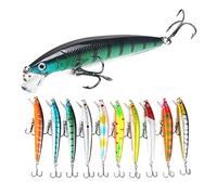 FNAPE Señuelos de Pesca Pack de Pesca Catching/Spinning - Señuelos Duros Flotantes Artificiales - Cebos Lucio/Black Bass/lubina - Pesca pantano y mar - 10 cm y 7 Gramos