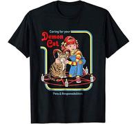 FNASVBOUO Caring for Your Demon Steven Rhodes Funny Cult T-Shirt Black Cotton Black