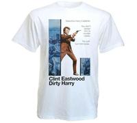 FNASVBOUO Dirty v2 T Shirt Clint Eastwood 100% Cotton White Yellow
