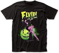 FNASVBOUO Elvira Mistress of The Dark Horror Movie T-Shirt Cotton Black Black