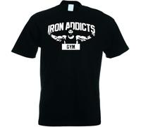 FNASVBOUO Iron Addicts Gym T Shirt CT Fletcher Mike Rashid Black Black
