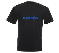 FNASVBOUO Komatsu T-Shirt Bulldozer Digger Enthusiast Various Sizes & Colours Black