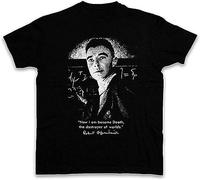 FNASVBOUO Now I Am Become Death T-Shirt The Destroyer of The Worlds Robert Oppenheimer Black Black