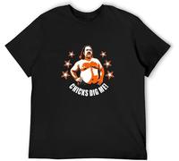 FNASVBOUO Ron Jeremy Chicks Dig Me! T-Shirt - Pornstar Inspired Retro Adult Film Mens