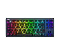 Fnatic miniStreak Speed - Teclado mecánico para Juegos RGB retroiluminado por LED - Interruptores Speed Silver - Disposición sin Llave portátil compacta pequeña - Teclado para Juegos Pro Esports (US)