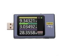 FNB58 USB probador voltímetro amperímetro, detector de carga rápida LCD de 2 pulgadas con, analizador de protocolo PD QC AFC para capacidad de batería del teléfono
