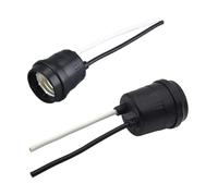 FNBDDX 2/5/10/20pcs Pack E27 Pigtail Lamp Socket With Wire E26 Holder For Outdoor Garden Patio DIY Lighting(20 pieces)