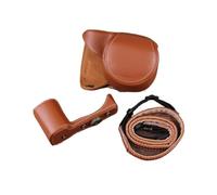 FNBDDX Apto For Videocámara Sony ZV-E10 Cámara con Sistema Sin Espejo For Retro Zve10 Funda De Cuero Bolsa Protectora For PU(Champagne)